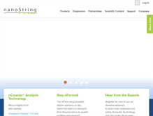 Tablet Screenshot of nanostring.com